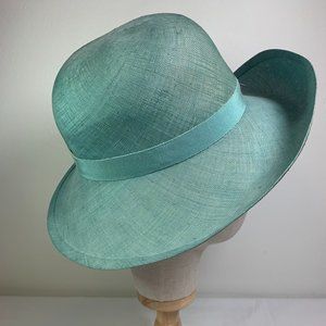 Vintage Chanel Light-Blue Straw Hat (22.5")